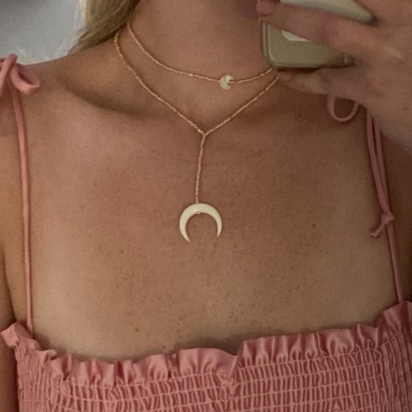 Crescent Moon Layered Necklaces - Picture 2 of 6